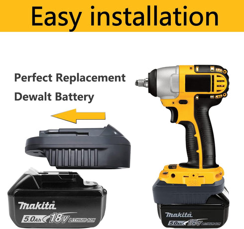 for Makita to Dewalt Battery Adapter, Compatible with Makita 18v Lithium Battery, Convert to Dewalt 18v-20v Lithium Batteries, Converter MT20DL Us...