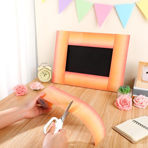 Sunset Bulletin Board Borders 65 Feet of Neutral Bulletin Board Strips Bulletin Board Supplies Orange Bulletin Board Decorations for Bulletin Boar...
