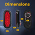 MAXXHAUL 80684 6" LED Submersible Oval LED Stop/Turn Trailer Tail Light, 2 Pack...