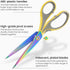 ARTEZA Fabric Scissors, 7, 8.25 and 9 Inches, Set of 3, Titanium-Coated Stainless Steel Craft Scissors with Micro Tips...