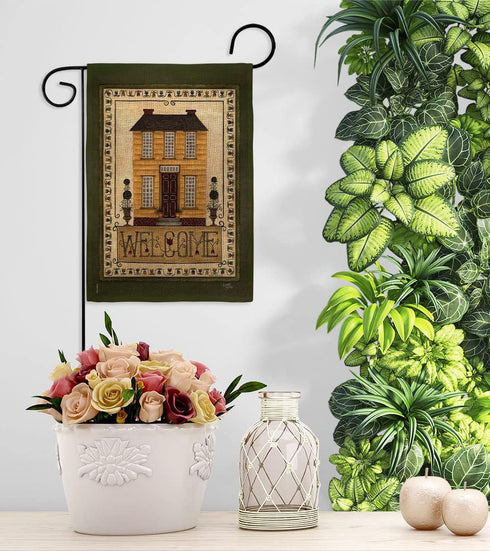 Breeze Decor Welcome Yellow House Garden Flag Country Living Primitive Farm Western Barn American Rustic Cowboy Rural Ranch Decoration Banner Smal...