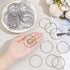 1 Box 30 Pairs Stainless Steel Earring Beading Hoops Silver Hoop Earring Findings Round Large Circle Dangle Hypoallergenic Hoop Earrings Open Earr...