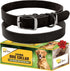 Adityna - Leather Dog Collar for Extra-Small Dogs and Puppies - Classic Style, Soft and Strong, Heavy Duty Black Leather Dog Collars for XSmall Do...