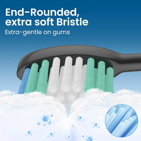Replacement Toothbrush Heads 10 Pack Compatible with AquaSonic Black Series, Vibe Series, Black Series pro, and Duo Series pro Electric Toothbrush...
