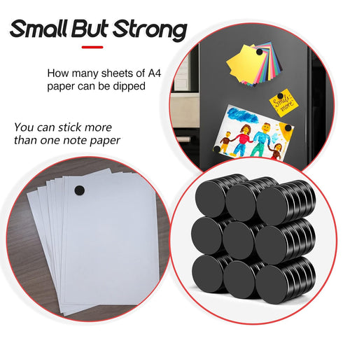 50 Pcs Refrigerator Magnets, Neodymium Fridge Magnets, Muti-use Premium Round Disc Small Magnets, Rare Earth Magnets, Whiteboard Magnets for Craft...