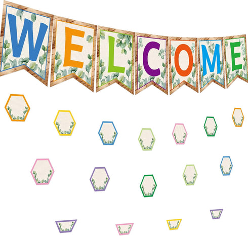Eucalyptus Welcome Banner Classroom Bulletin Board Decoration Boho Classroom Welcome Sign Decor...