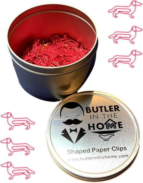 Dog Dachshund Shaped Paper Clips Great for Paper Clip Collectors or Dog and Pet Lovers (Style #2) (Pink 100 Count)...