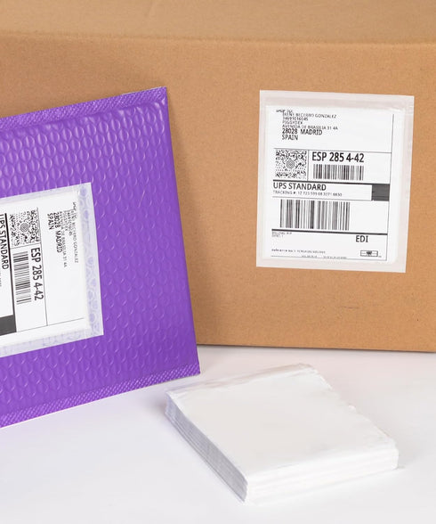 100 PCS 4.5"x 5.5" Clear Self-Adhesive Packing List Envelopes - Shipping/Mailing Pouch Enclosed Bags for Packing Slips Invoice Label...