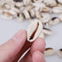120 PCS Grey 0.71"-0.79" ?18-20mm? Natural Strong Cowrie Shell Beads Smooth Cut Oval Seashells, Beach Seashells with Big Hole for DIY Craft Jewelr...
