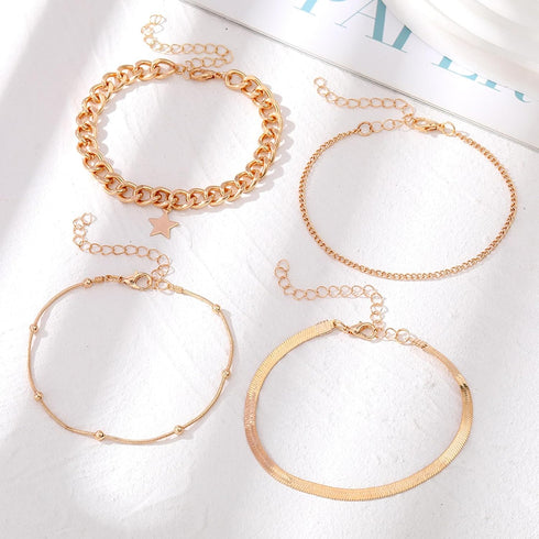 Ankle Bracelets for Women Gold Anklet Layered Beach Anklet Cuba Paperclip Anklets Dainty Link Chain Anklets Foot Jewelry Summer Beach Anklet Summe...