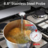 Candy Thermometer with Pot Clip - Frying Oil Thermometers Deep Fryer Thermometer for Cooking Temp 8.8” Long Probe Upgrade, Stainless Steel Analog ...