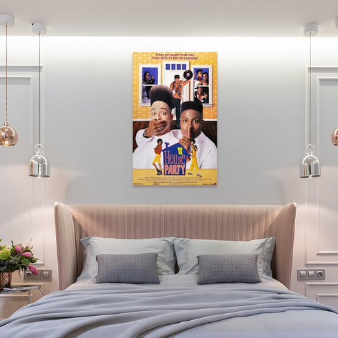 House Party Movie Posters 1990 Comedy Movies Poster Wall Decor Painting Canvas Wall Art Prints for Wall Decor Room Decor Bedroom Decor Gifts 16x24...