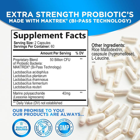 Women Probiotics For Digestive Health With 50 Billion CFU - Multi Strains Womens Probiotic With Acidophilus For Daily Vaginal & Urinary Health Sup...