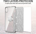 nancheng for Samsung Galaxy A12 5G Case Cute Girls Women Glitter TPU Phone Cover with Diamond Ring Stand & Strap Lanyard Shockproof Protection Cas...