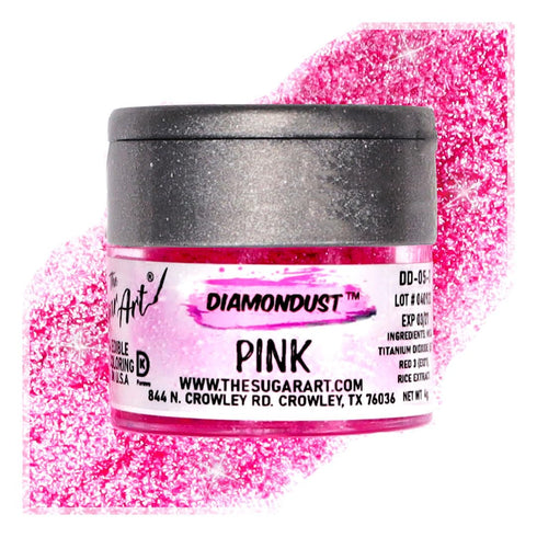 Pink Edible Glitter for Drinks, Cocktails, Cake Decorating, Strawberries, Chocolates & More | No Taste | 4g | 100% Food-Safe | Kosher, Vegan, Glut...