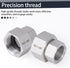2 Pcs Stainless Steel Garden Hose Fittings Connectors Adapter,3/4" GHT Female to 1/2" NPT Female Heavy Duty Stainless Steel Repair Female to Femal...