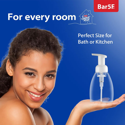 Bar5F Foaming Soap Dispenser Pump Bottle for Dr. Bronner's Castile Liquid Soap 8.5-Ounce Pack of 2...