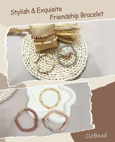 ClaBead Bracelet Making Kit 3200Pcs, Clay Beads Bracelet Kit with Gold Beads and Sliver Beads, Swift Friendship Beads Bracelet Kit for Jewelry Mak...