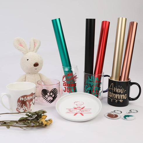 HTVRONT Matte Metallic Vinyl Permanent, 9 PCS 12 "x12 Metallic Vinyl Sheets - Permanent Adhesive Vinyl for Cutting Machine & Silhouette Cameo...