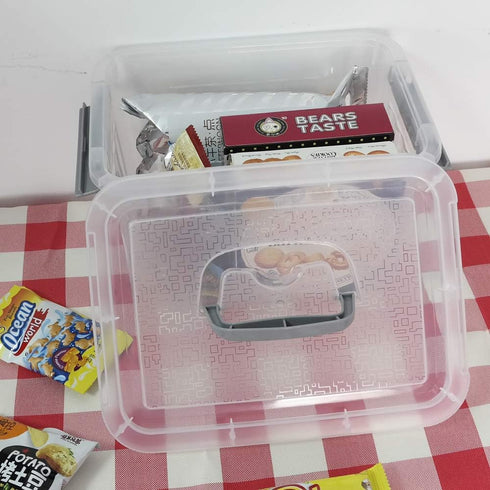 Jekiyo Clear Plastic Storage Bin, 12 Quart Latching Box with Lid, 1 Pack...