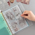 20 Pages A5 6 Ring Clear Stamps Storage Embossing Folder Storage with Dividers Photo Storage Album Seal Bags Storage Keeper Cards Folder Storage B...