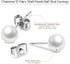 Charisma 8mm Composite Pearl Earrings Round Ball Pearls Stud Earrings Hypoallergenic 12 Pairs Imitation Pearl Earrings Set for Women...