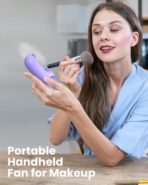 Koonie Portable Handheld Fan, Foldable Mini Hand Held Fan for Travel, Small Pocket Fan for Women, Battery Operated Fan with 8 Working Hours for In...