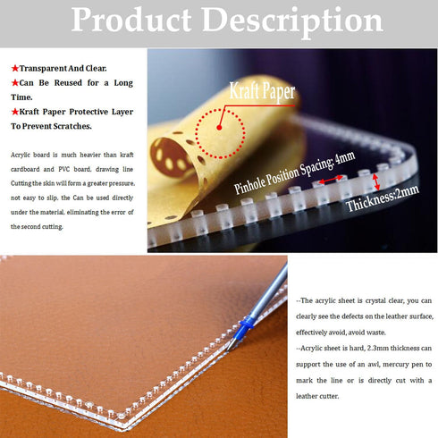 Shoulder Bag Acrylic Template Leather Pattern Acrylic Leather Pattern Leather Templates for Bucket Shoulder Bags...