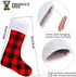 DERAYEE 6 Pack Christmas Stockings Bulk, 18 Inch Large Red Black Buffalo Plaid Fireplace Hanging Stockings for Family Holiday Xmas Party Decoratio...