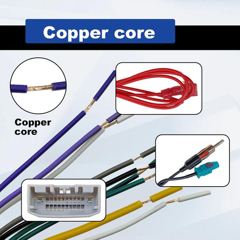 Radio Wiring Harness Antenna Adapter Connector Compatible with 2006-2016 Dodge, 2008-2016 Jeep, 2004-2016 Chrysler Modles Car Stereo CD Player Wir...