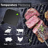 NutriChef Smart Bluetooth BBQ Grill Thermometer - Upgraded Stainless Probe Safe to Leave in Oven, Outdoor Barbecue or Meat Smoker - Wireless Remot...