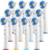 Professional White Replacement Brush Heads w/ 3D Whitening, Compatible with Oralb Braun Electric Toothbrush- 12 Pro Style- Fits The Oral-B Kids Ca...