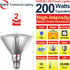 Explux High-Intensity 200W Equivalent LED PAR38 Flood Blue Light Bulbs, Full Glass Weatherproof & Anti-Ageing, Dimmable, Blue Color Spotlight, 2-P...