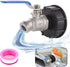 275-330 Gallon IBC Tote Tank Adapter (2 "coarse Thread), IBC Tote Adapter+304 Stainless Steel Garden Hose Valve (Lead-Free), IBC Tote Fittings, IB...
