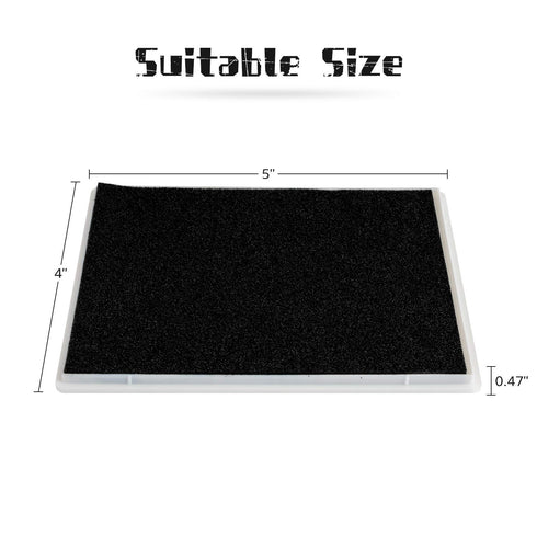 Ink Pad, 5x4'' Washable Non-Toxic Ink Stamp Pad for Baby Footprint Handprint, Black...