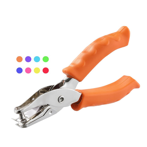 Single Hole Punch, HIA 1/4”Hole Puncher, Metal One Hole Puncher for Crafts with Ergonomic Silicone Handle, Paper Punch for Kids and Adults (Stylis...