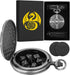 Mini DND Dice Set with Steampunk Gear Pocket Watch Shell Case, 7pcs Polyhedral Metal D&D Dice Set, DND Gifts with Gift Box, Role Playing Board Gam...