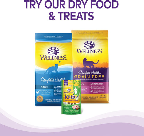 Wellness Healthy Indulgence Gravies Grain-Free Wet Cat Food, Made with Natural Ingredients and Quality Proteins, Complete and Balanced Meal, 3 oz ...