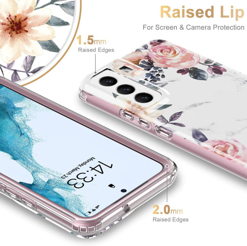 Esdot Compatible with Samsung Galaxy S22 Plus Case,Passing 21ft Drop Test,with Fashionable Designs for Women Girls,Protective Phone Case for Galax...