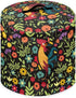 Floral Rooster Pressure Cooker Cover Kitchen Small Appliance Dust Cover with Top Handle and Pocket for Attachments, Easy to Clean...