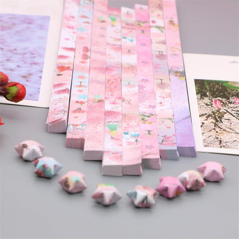 1080 Sheets Origami Star Paper Different Designs of Cute Strips Lucky Star Decoration Folding Paper for DIY Hand Art Crafts, School Teaching Suppl...