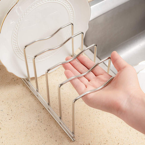 SANNO Pot Lid Organizer Pot Lid holder, Pots and Pans Organizer Drawer Plate Organizer for Bakeware Dish Plate, Cutting Boards, Pots & Pans, Servi...