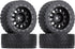 4PCS 65mm RC Rally Car Rubber Tires and Plastic Vintage Wheel Rims 12mm Hex Compatible with 1/10 RC On-Road Rally Racing Car for Tamiya Sakura HSP...