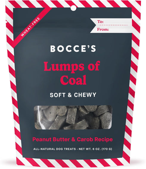 Bocce's Bakery Lumps of Coal Recipe Treats for Dogs, Wheat-Free Everyday Dog Treats, Made with Real Ingredients, Baked in The USA, All-Natural Sof...