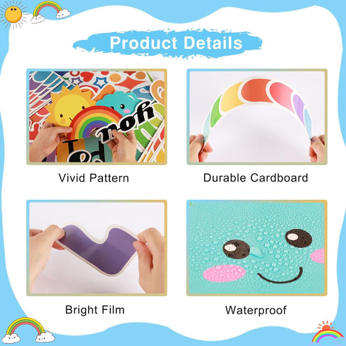 BELIEVE in YOURSELF Classroom Bulletin Board Decoration Set Motivational Cutouts Bulletin Board Wall Door Decor for Kindergarten Preschool Element...