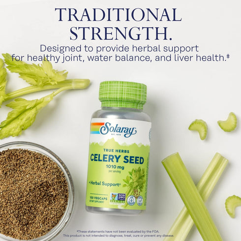 Solaray Celery Seed, 505mg, 100 Vegetarian Capsules...