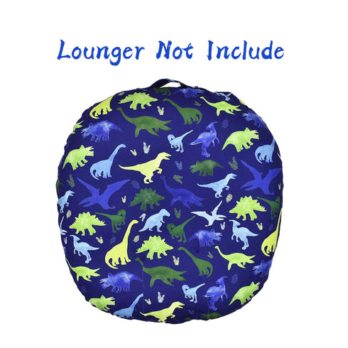 Dinosaur Lounger Cover - Blue, Breathable & Reusable Removable Slipcover for Newborn, Snugly Fit Baby Infant (Boy)...