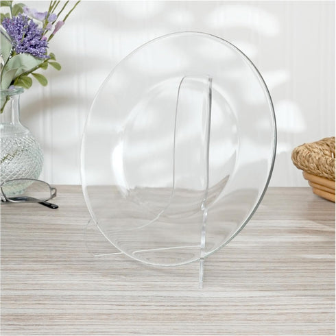 Plymor Clear Acrylic 60-Degree Angle Easel With Shallow Support Ledges, 6" H x 4.5" W x 3.5" D...
