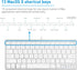 Macally Small Wired Keyboard for Mac and Windows - 78 Scissor Switch Keys Compatible Apple Keyboard - USB Mini Keyboard That Saves Space and Looks...