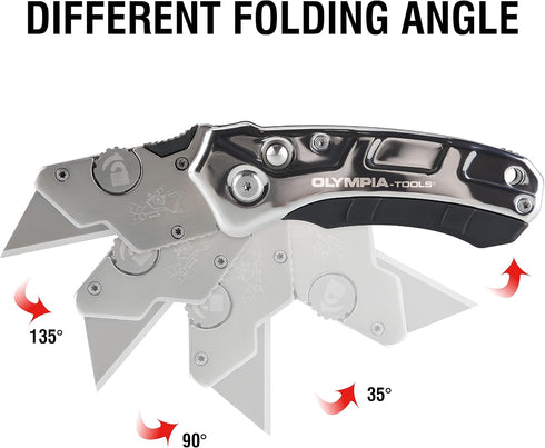 Olympia Tools 33-125 Turbofold Stainless Steel Utility Knife...